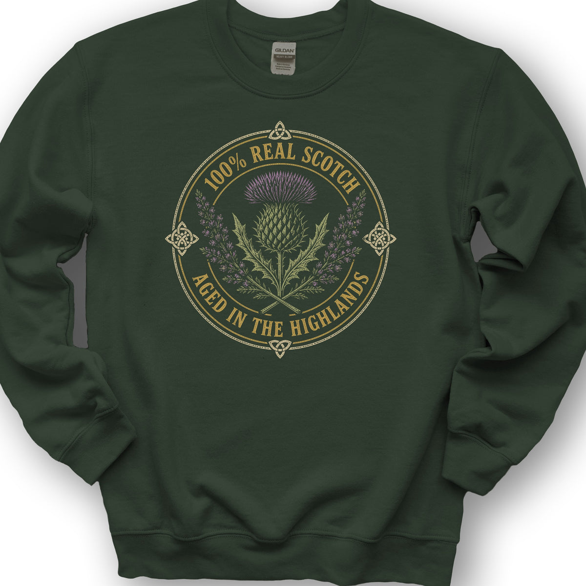100% Real Scotch Sweatshirt - Forest Green