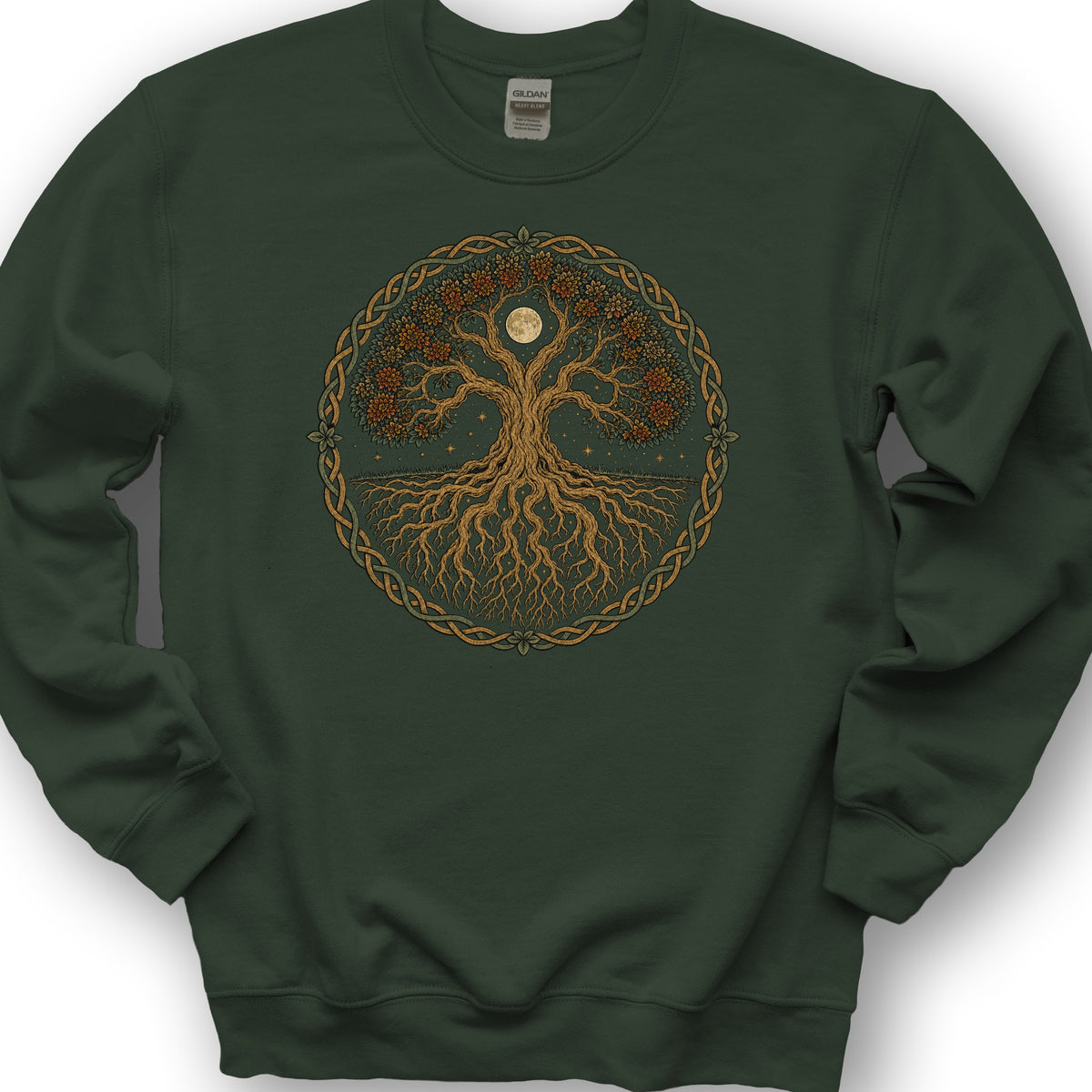Tree of Life Midnight Sweatshirt - Forest Green