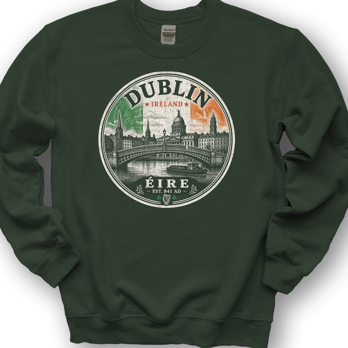 Dublin Badge Sweatshirt - Forest Green