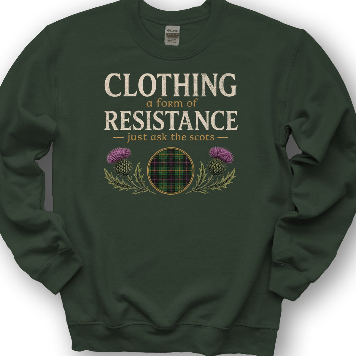 Clothing Resistance Scottish Sweatshirt - Forest Green