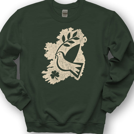Éire Olive Branch Sweatshirt - Forest Green
