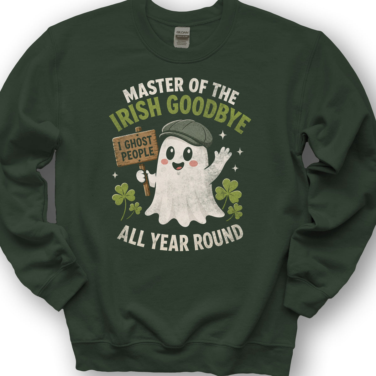 Irish Goodbye Ghost Sweatshirt - Forest Green