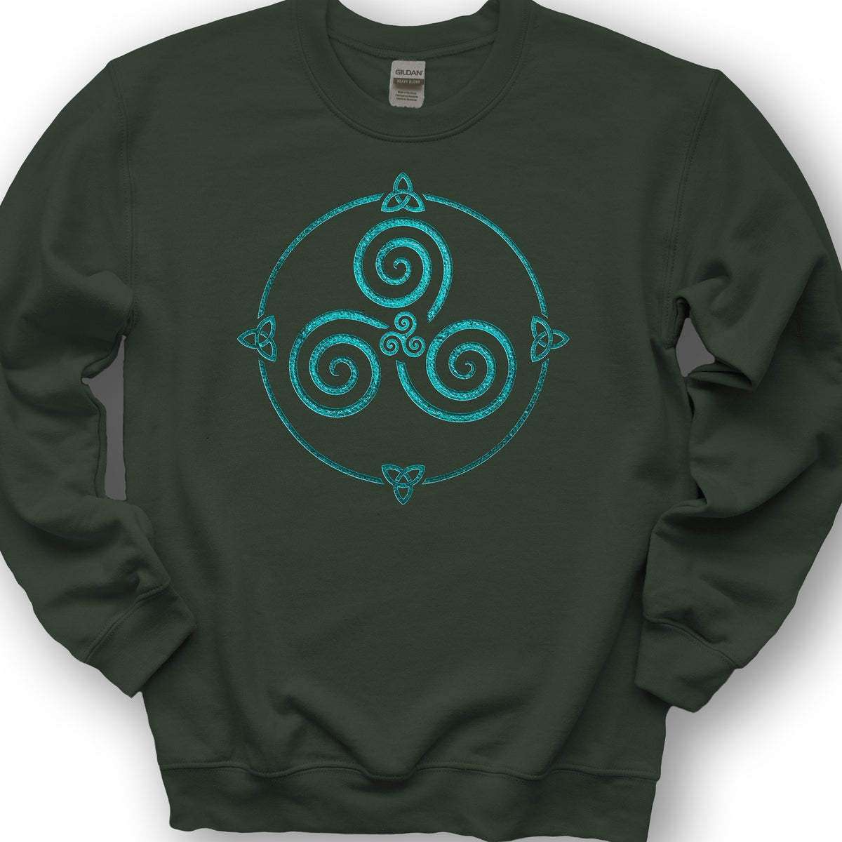Celtic Triskele Spiral Sweatshirt - Forest Green