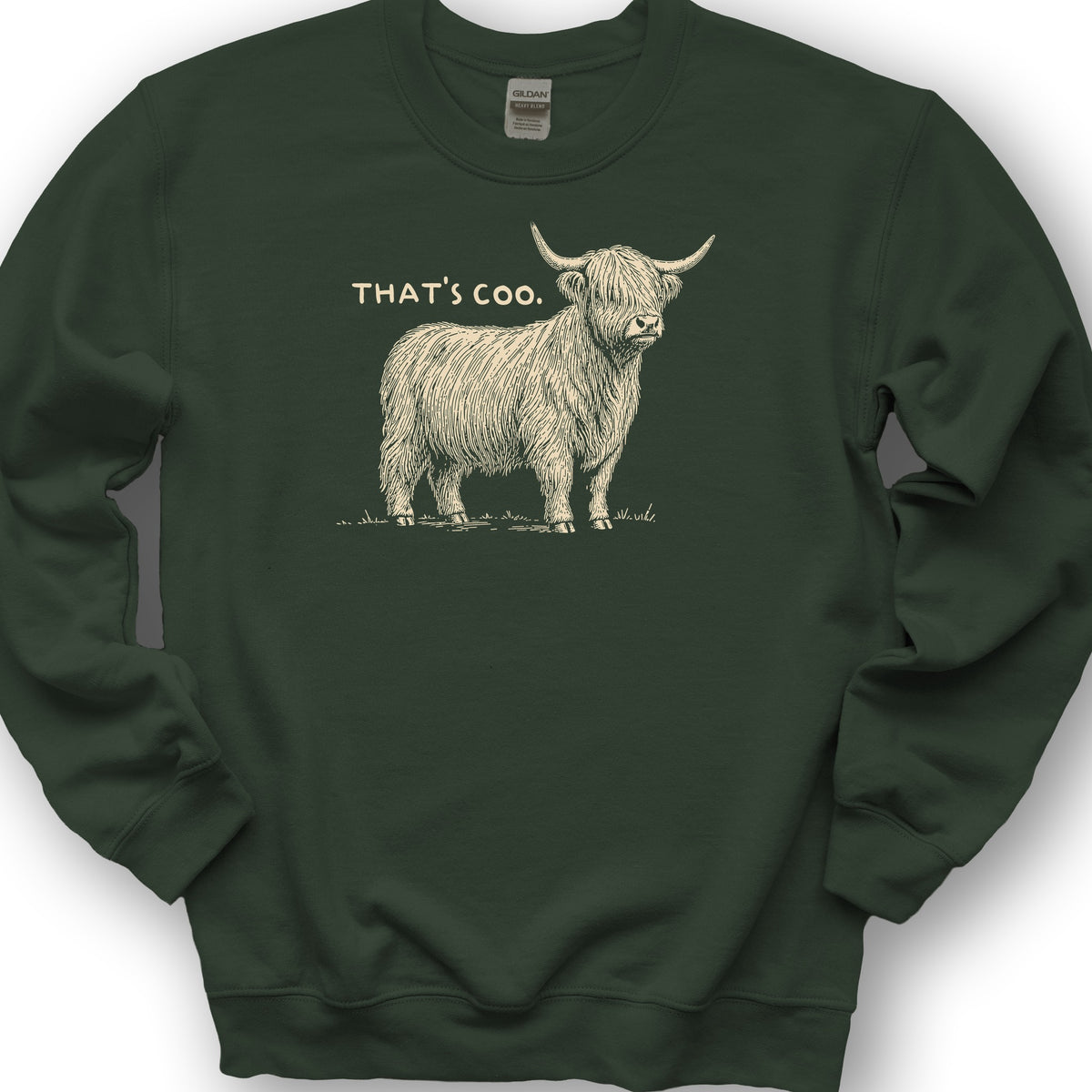 That's Coo Sketch Sweatshirt - Forest Green