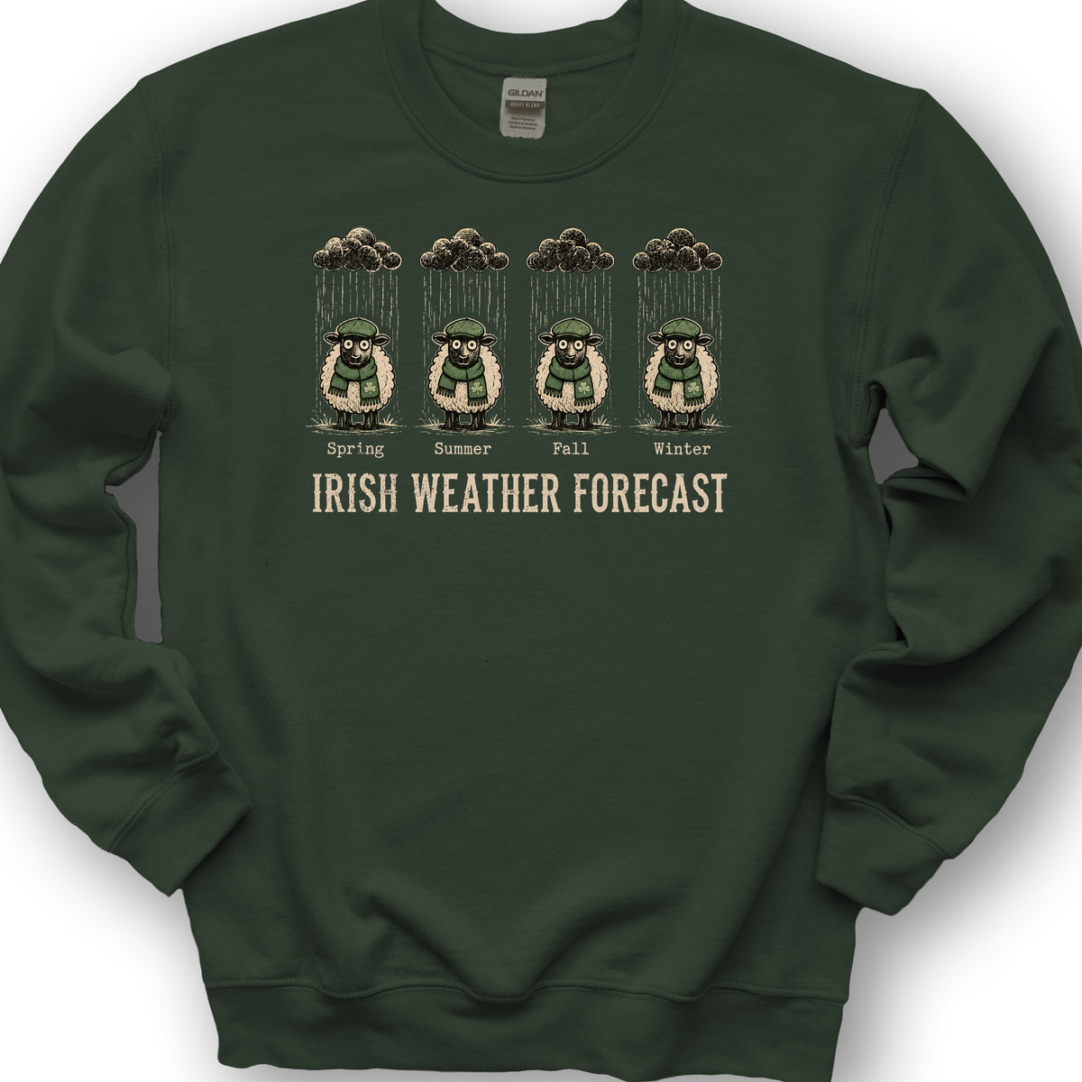 Irish Weather Forecast Sweatshirt - Forest Green