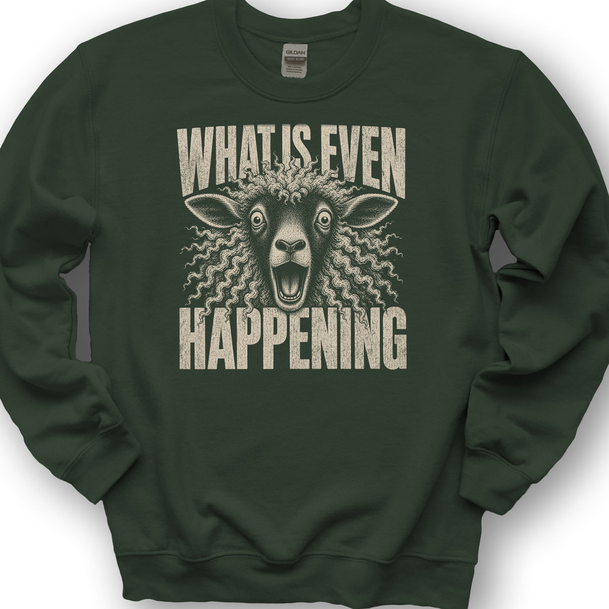 Sheep Happening Sweatshirt - Forest Green