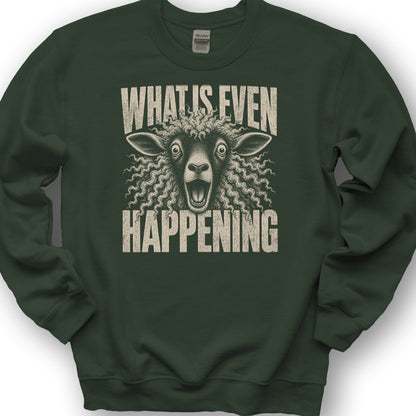 Sheep Happening Sweatshirt - Forest Green
