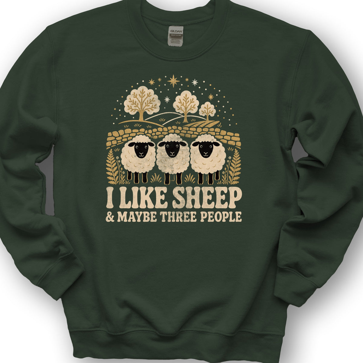 I Like Sheep Sweatshirt - Forest Green