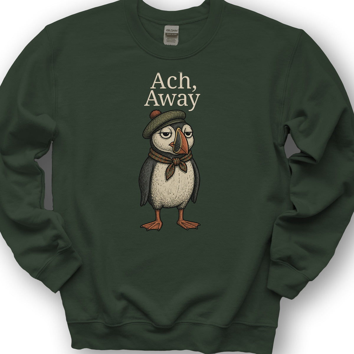 Ach, Away Puffin Sweatshirt - Forest Green