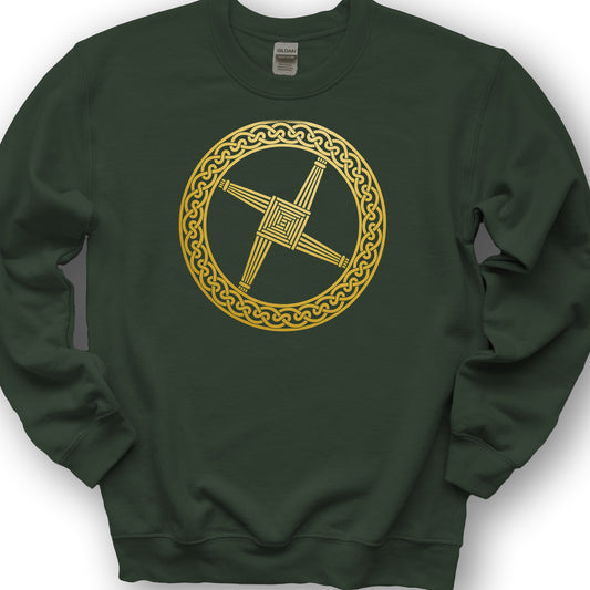 St Brigids Cross Sweatshirt - Forest Green