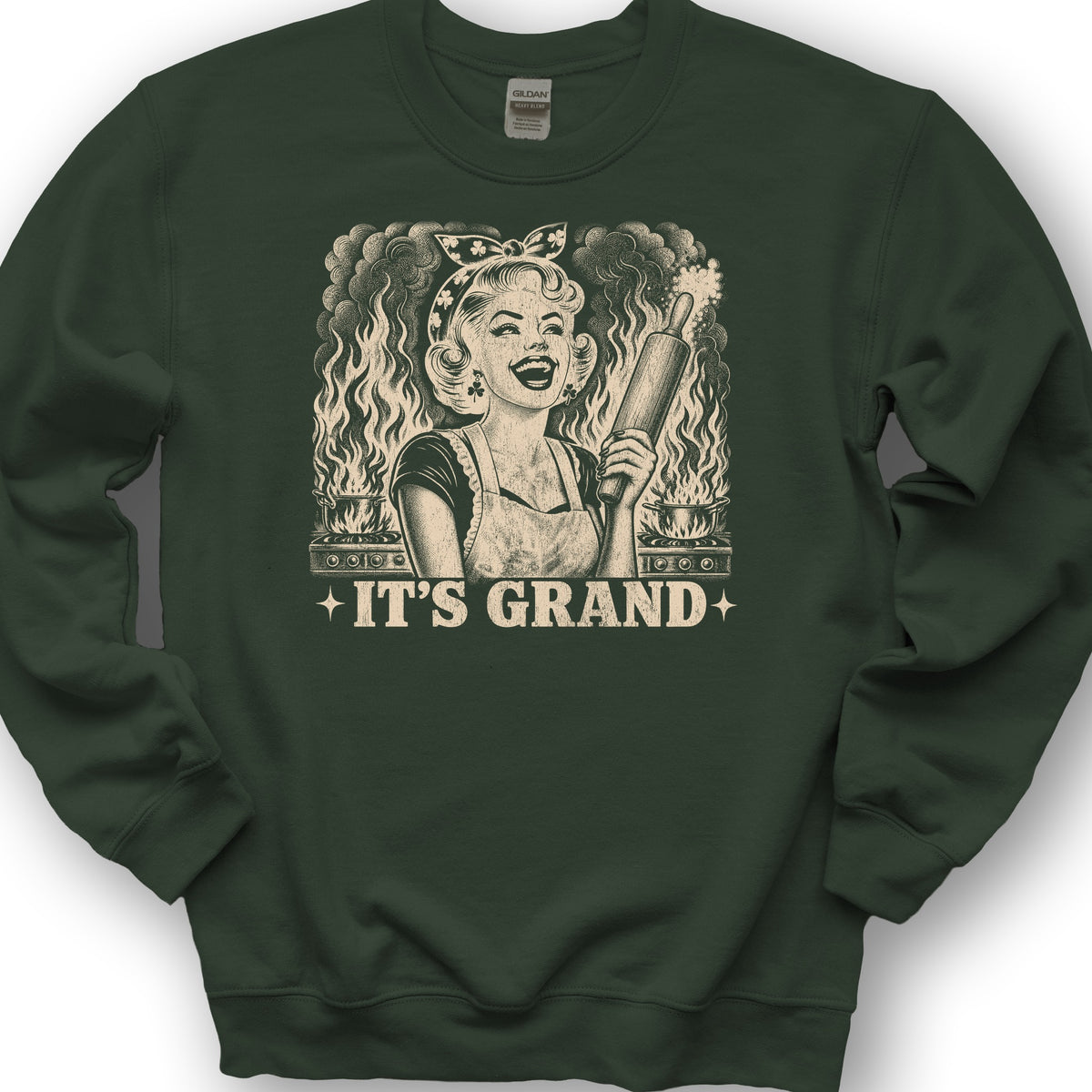 It's Grand Irish Sweatshirt - Forest Green