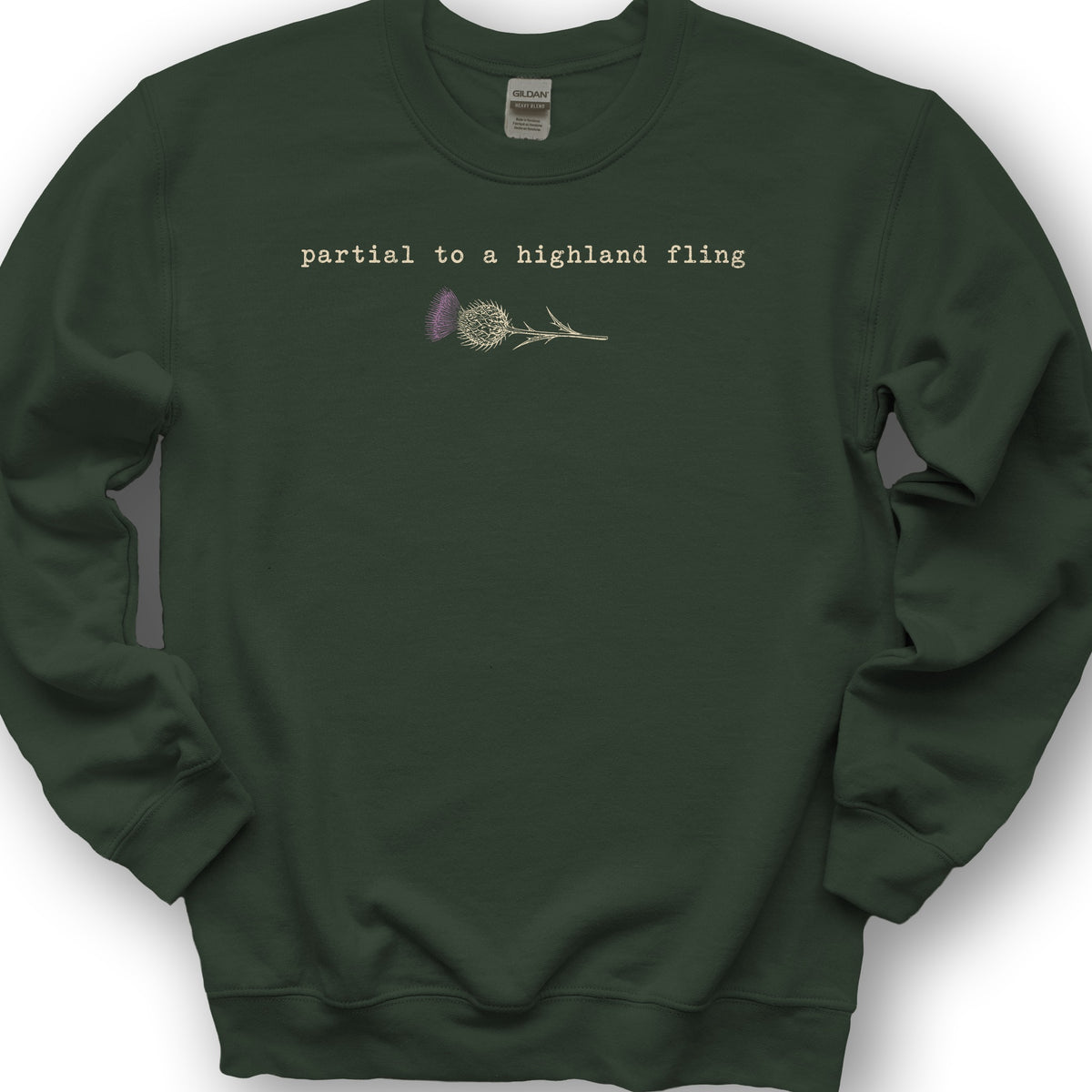 Partial Highland Fling Sweatshirt - Forest Green