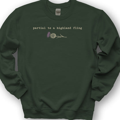 Partial Highland Fling Sweatshirt - Forest Green