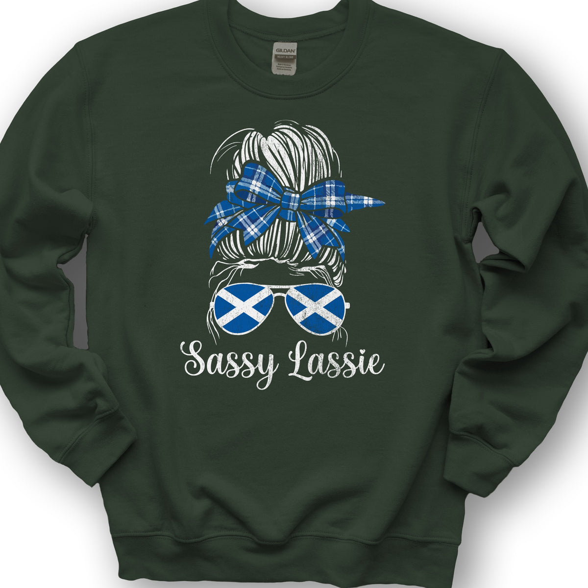 Scottish Sassy Lassy Sweatshirt - Forest Green