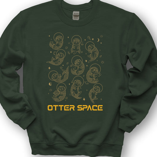 Otter Space Sweatshirt - Forest Green