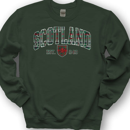 Scotland Varsity Tartan Sweatshirt - Forest Green