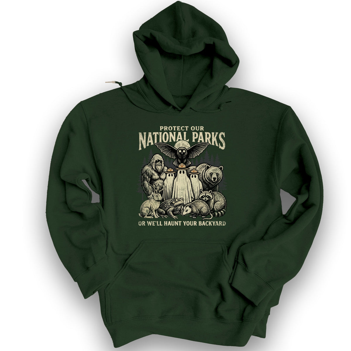 National Parks Backyard Haunt Hoodie - Forest Green