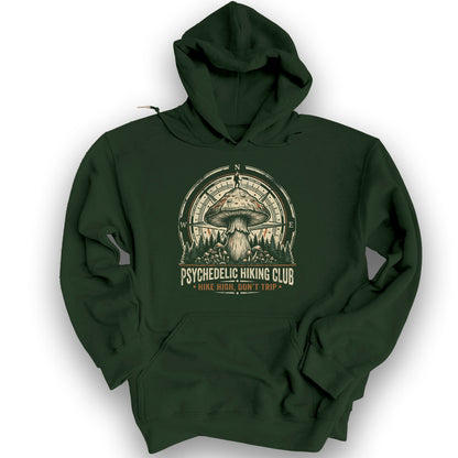 Psychedelic Hiking Club Hoodie - Forest Green