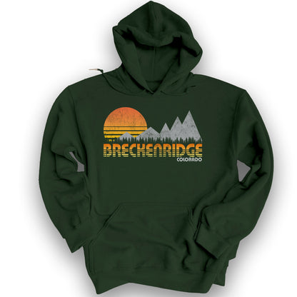 Breckenridge "80's Retro" Hoodie - Forest Green