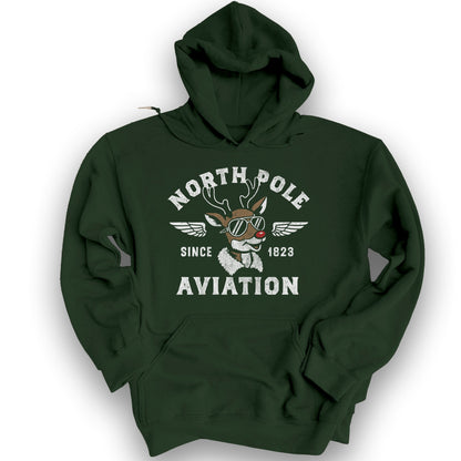 North Pole Aviation Hoodie - Forest Green