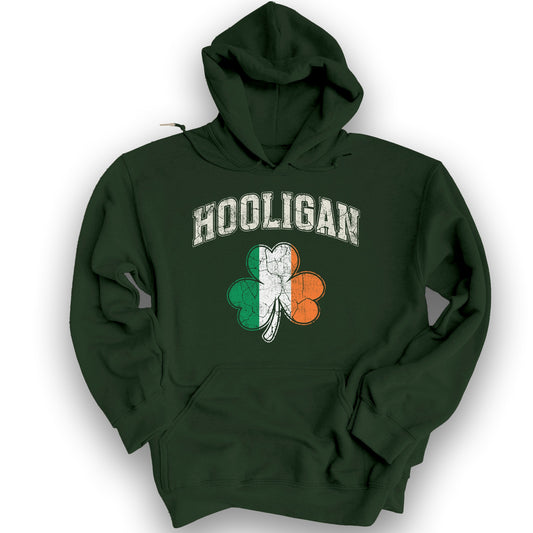 Hooligan Shamrock Hoodie - Forest Green