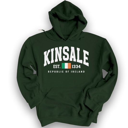 Kinsale Varsity Flag Hoodie - Forest Green