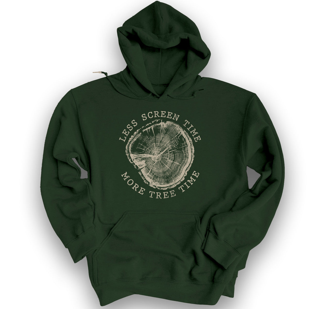 More Tree Time Hoodie - Forest Green