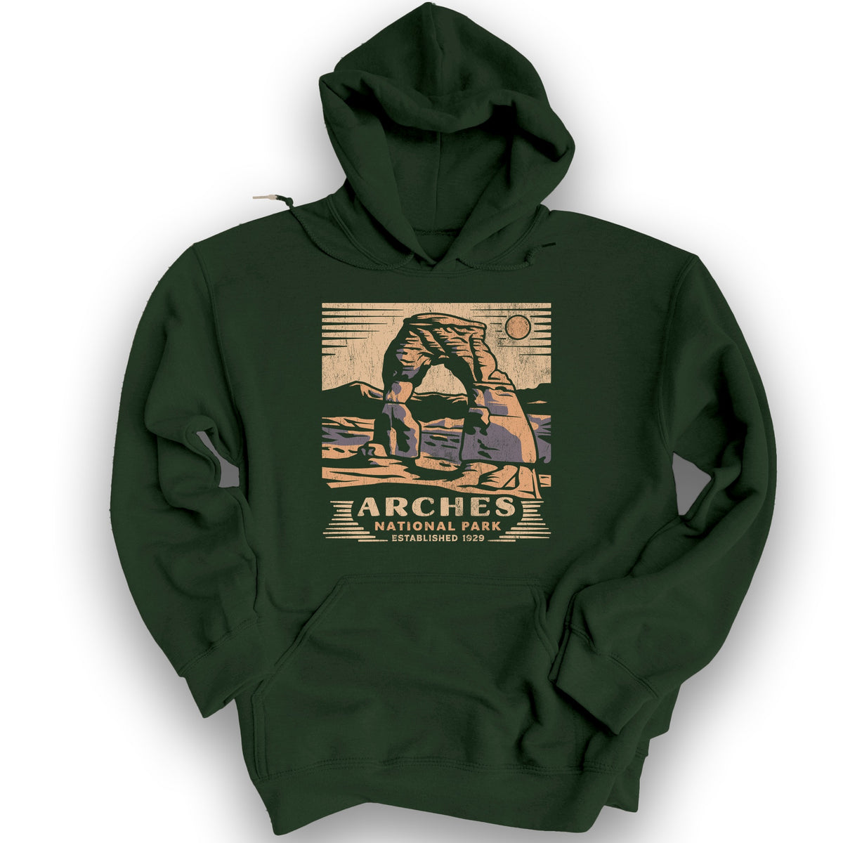 Arches Cut-Out Hoodie - Forest Green