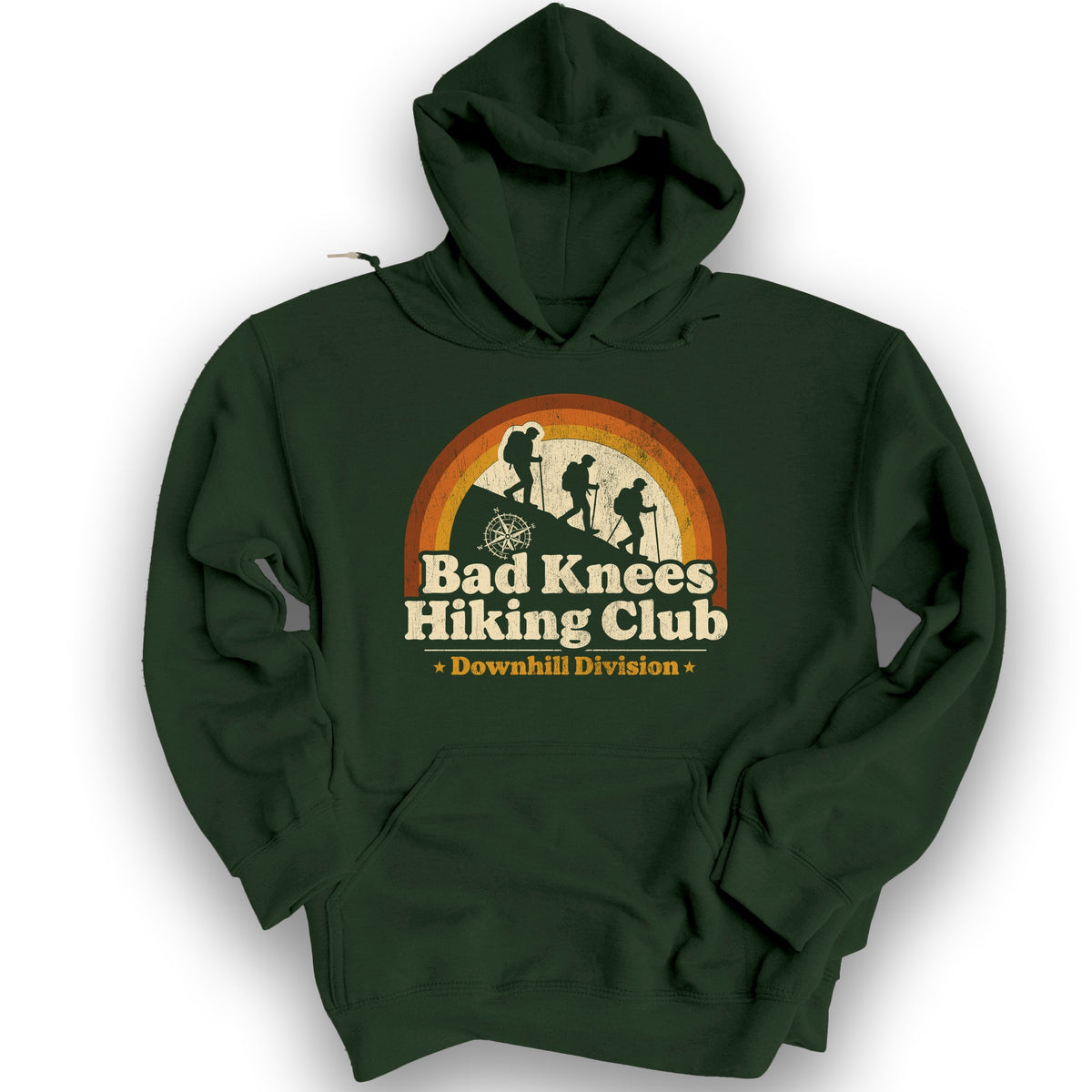 Bad Knees Hiking Club Hoodie - Forest Green