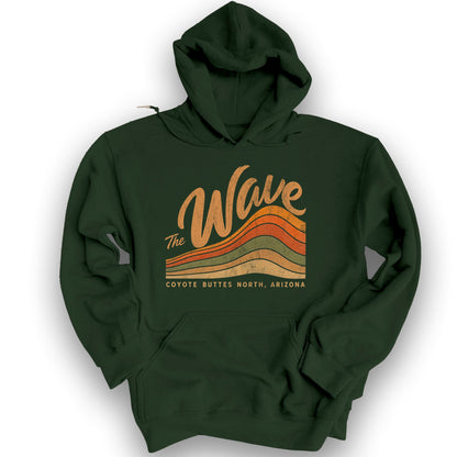 The Wave Stripes Arizona Hoodie - Forest Green
