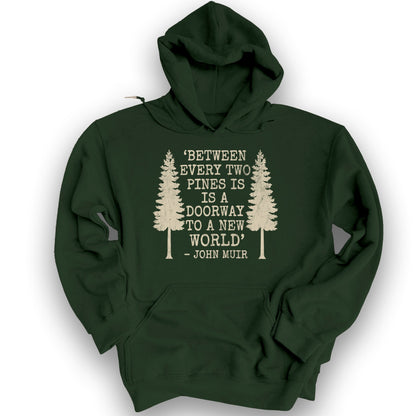 Between Two Pines Hoodie - Forest Green