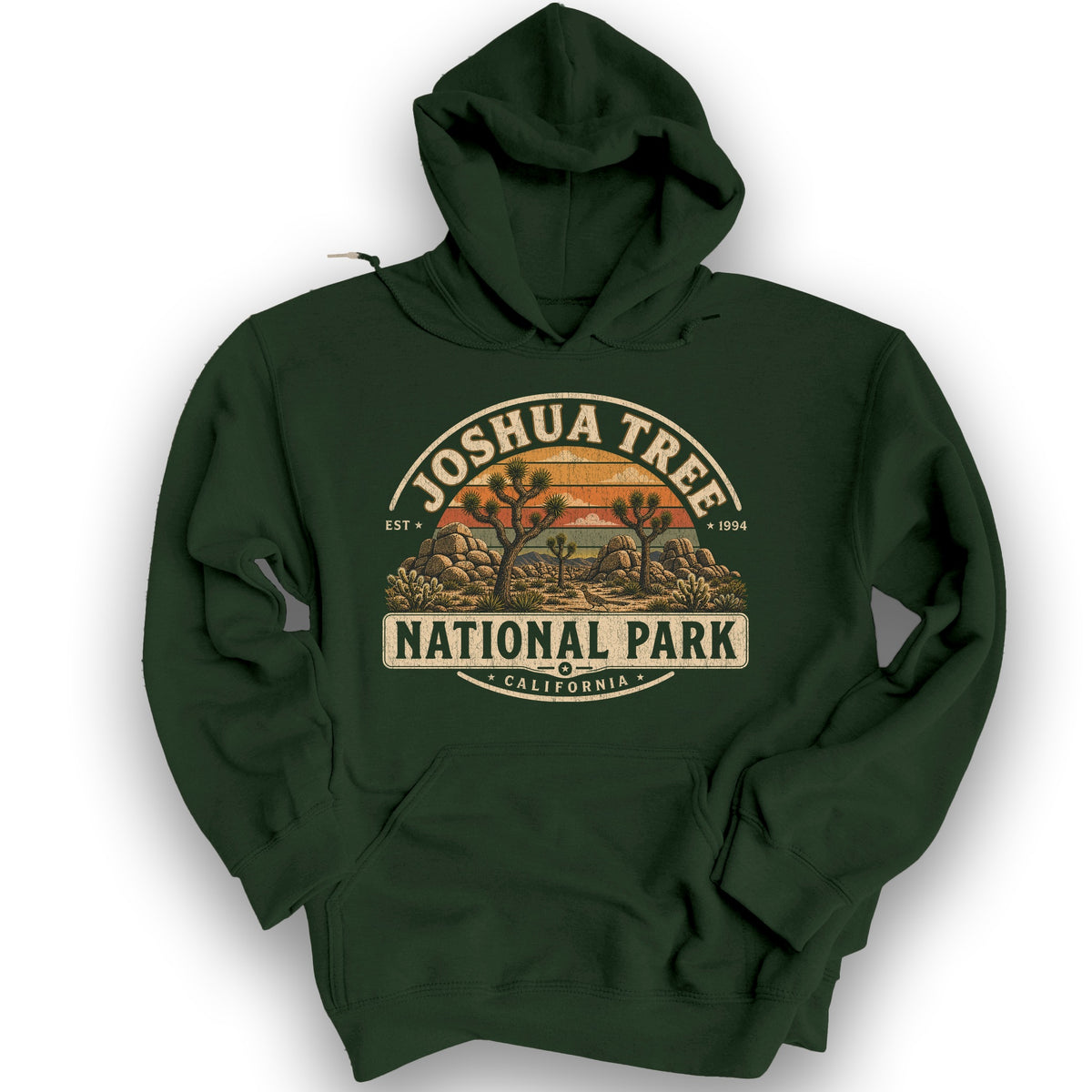 Joshua Tree Medallion Hoodie - Forest Green