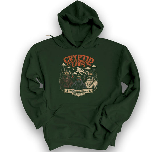 Cryptid Conservation Corps Hoodie - Forest Green