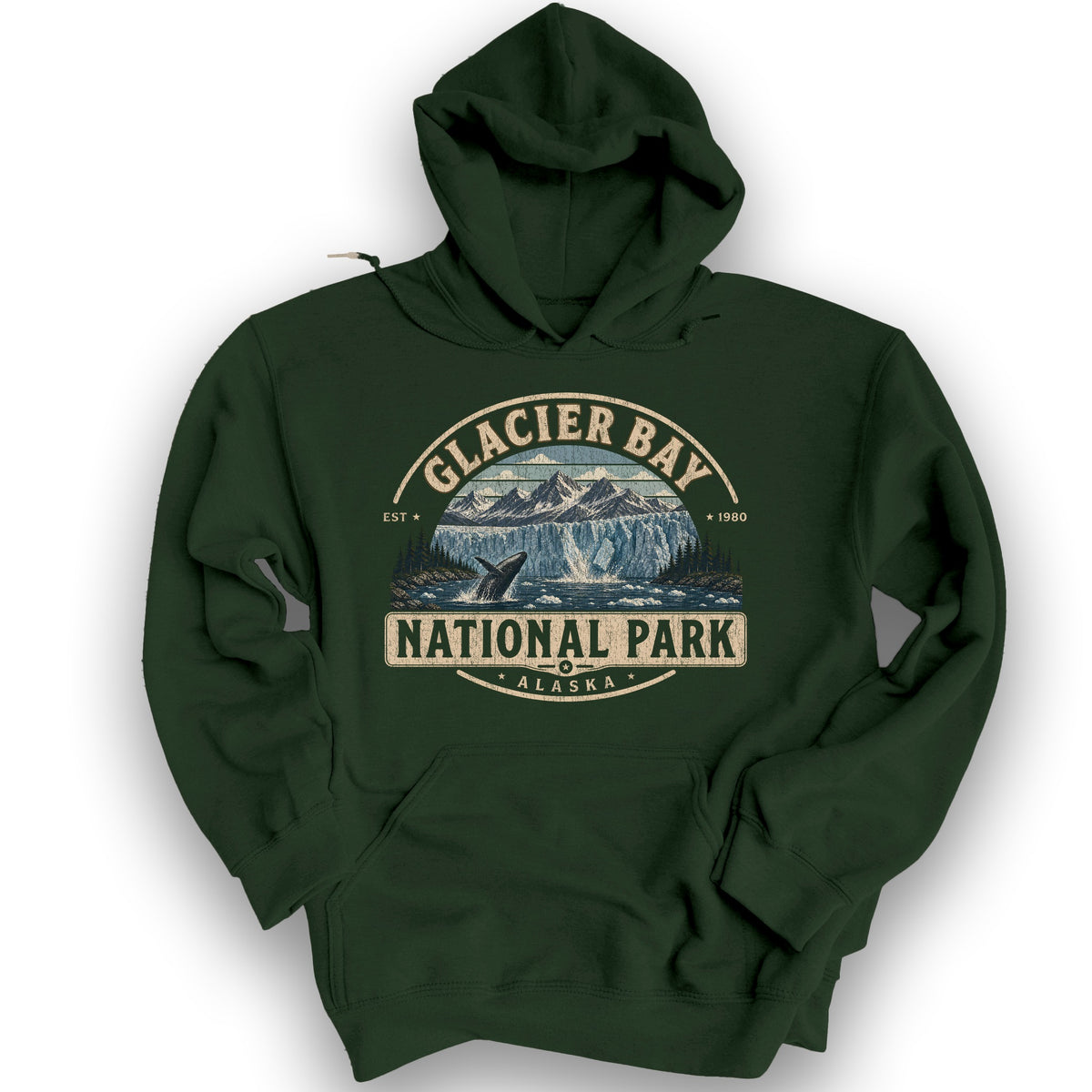 Glacier Bay Medallion Hoodie - Forest Green