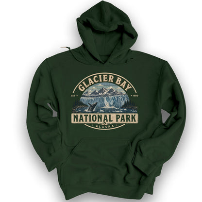 Glacier Bay Medallion Hoodie - Forest Green