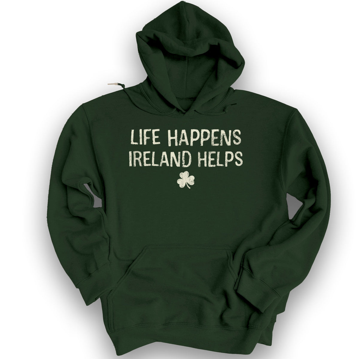 Life Happens Ireland Hoodie - Forest Green