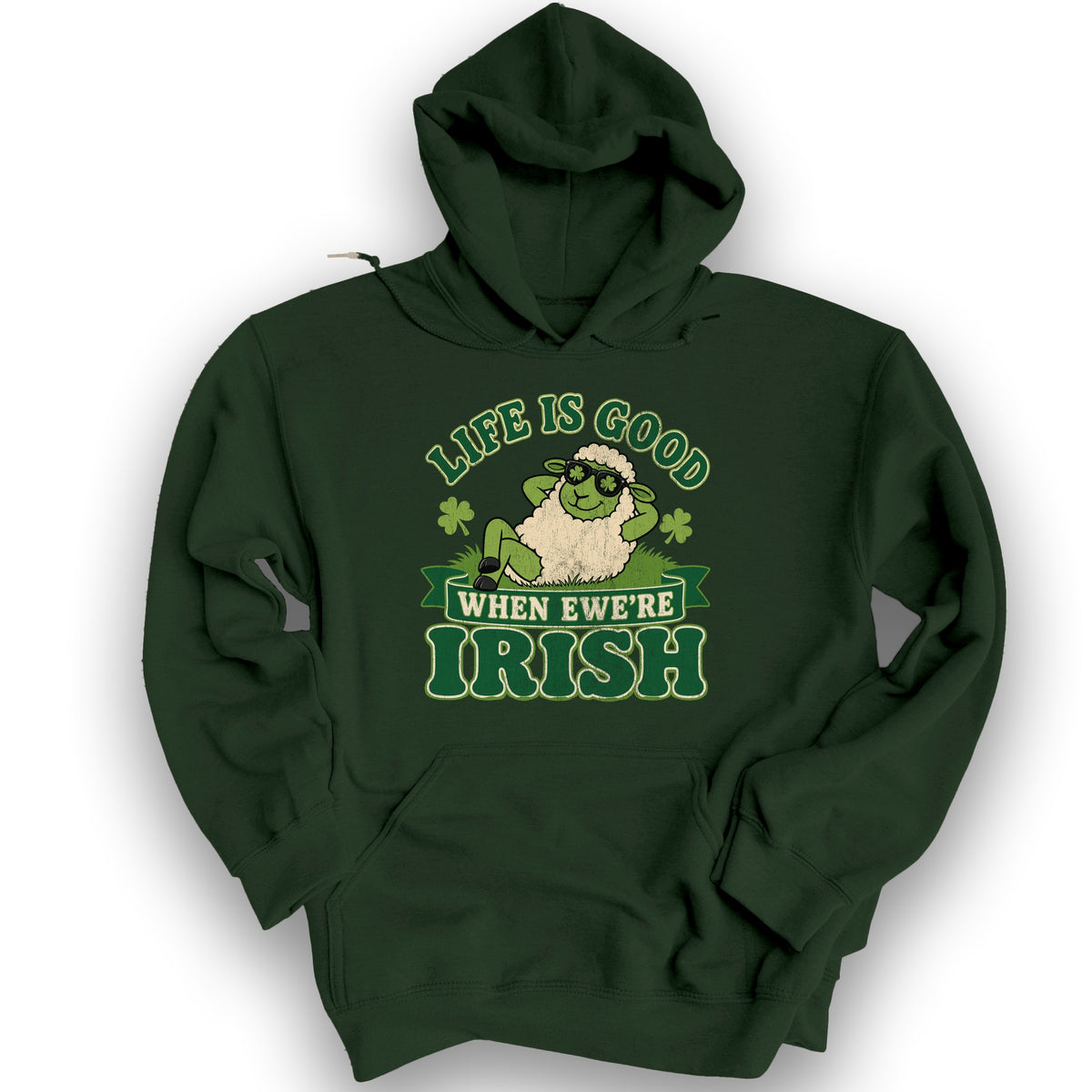 Ewe're Irish Hoodie - Forest Green