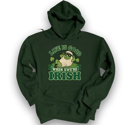 Ewe're Irish Hoodie - Forest Green