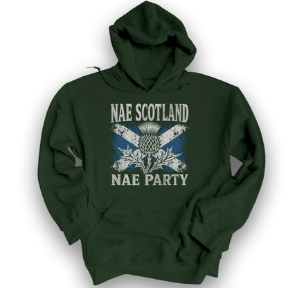 Nae Scotland Vintage Flag Hoodie - Forest Green