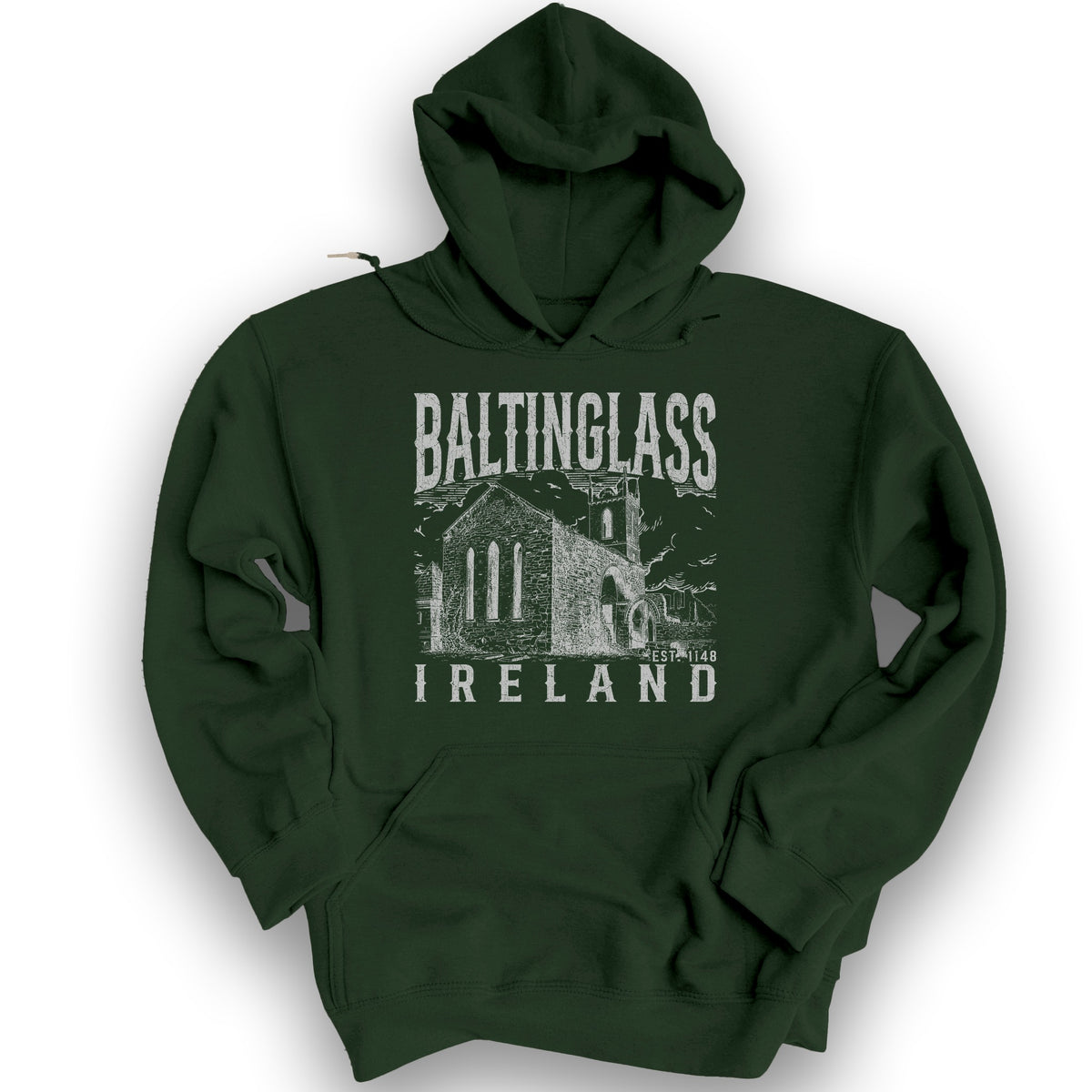 Baltinglass Ireland Sketch Hoodie - Forest Green