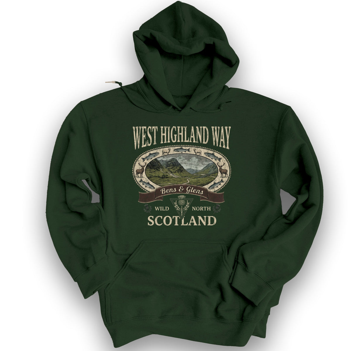 West Highland Way Heritage Hoodie - Forest Green