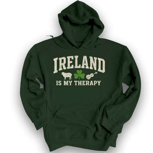 Ireland Is My Therapy Hoodie - Forest Green