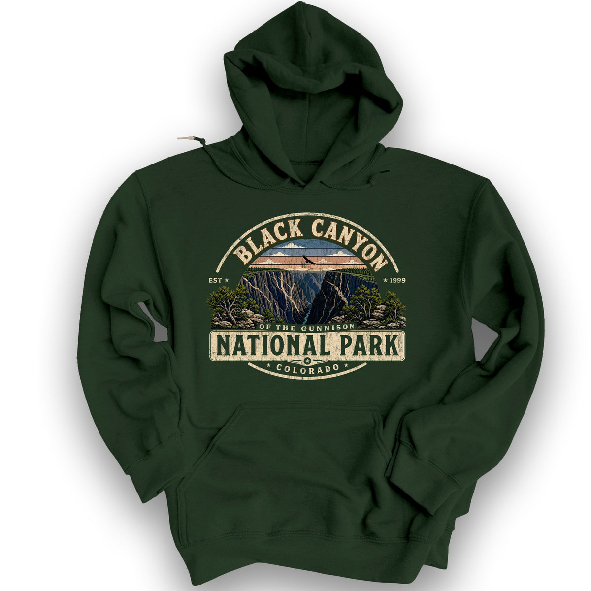 Black Canyon Medallion Hoodie - Forest Green