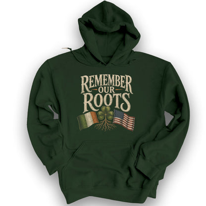 Remember Irish Roots Hoodie - Forest Green
