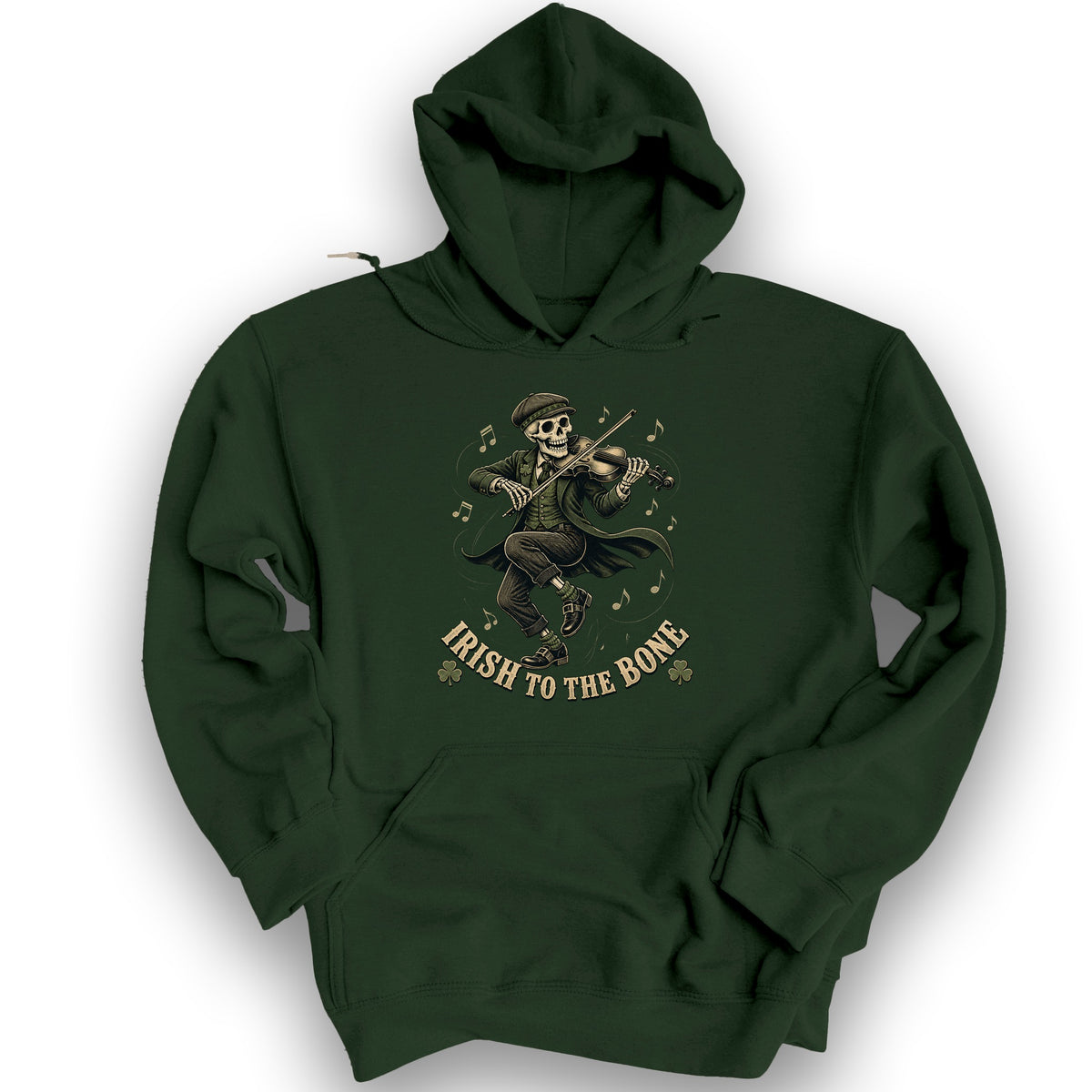 Irish Bone Jig Hoodie - Forest Green
