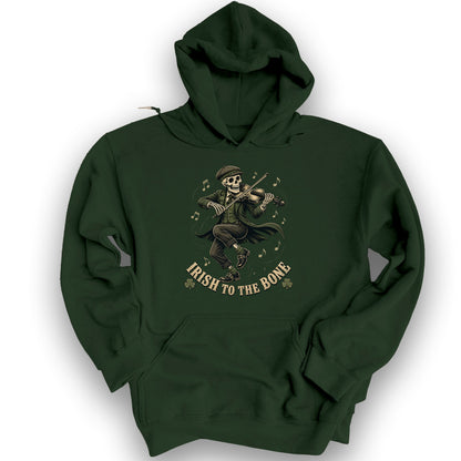 Irish Bone Jig Hoodie - Forest Green