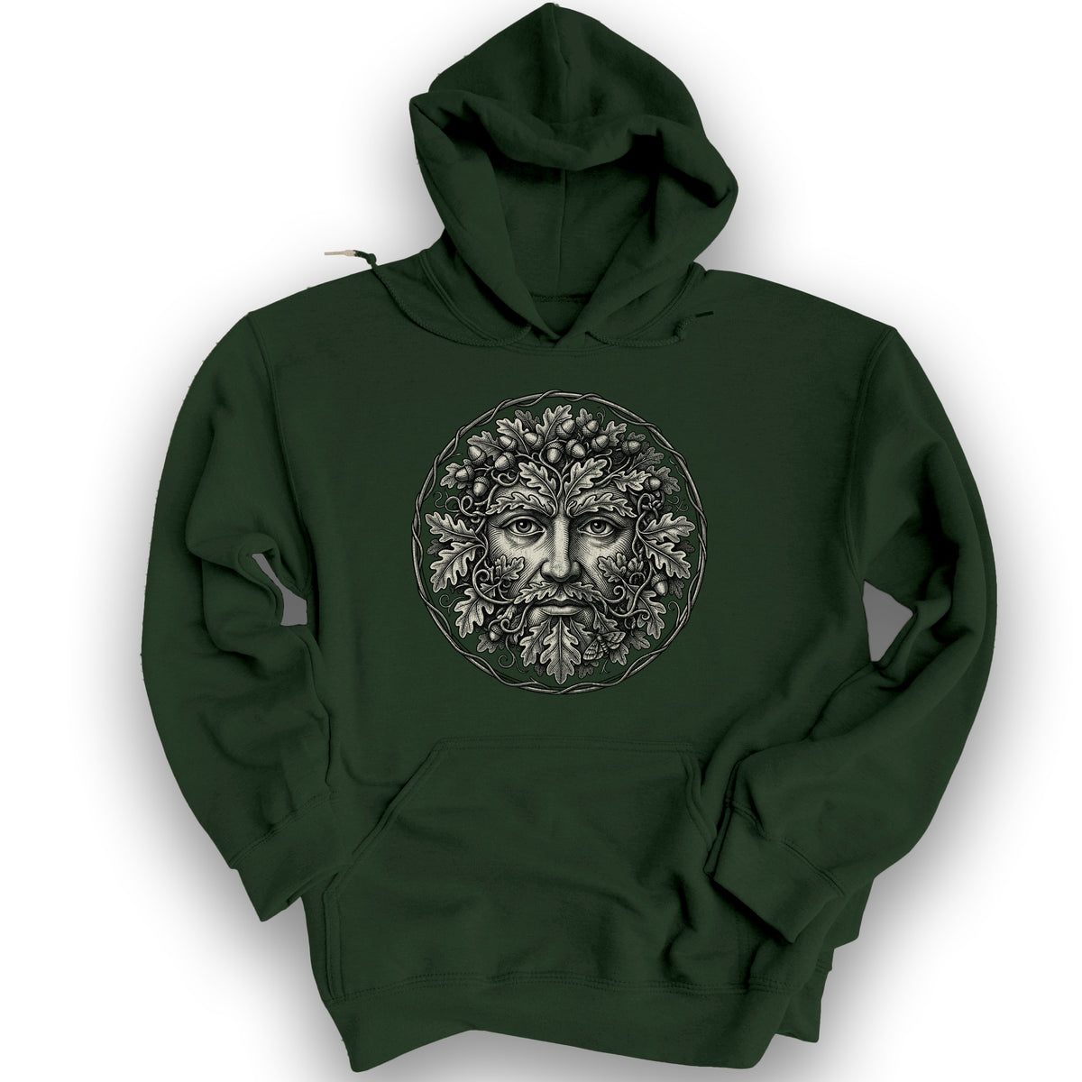 Green Man Hoodie - Forest Green