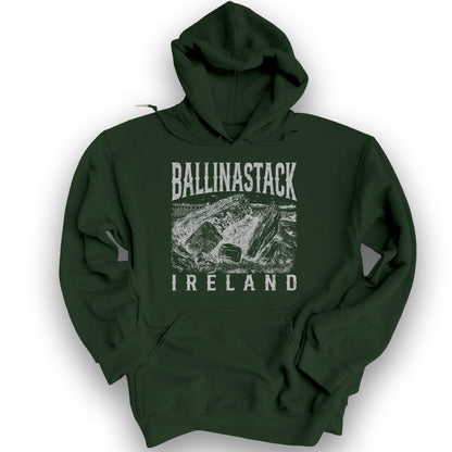 Ballinastack Ireland Sketch Hoodie - Forest Green