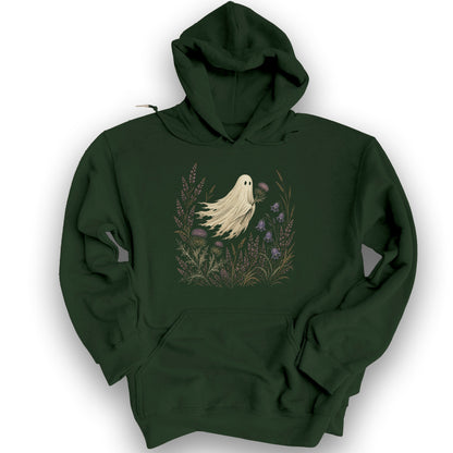Thistle Ghost Florals Hoodie - Forest Green