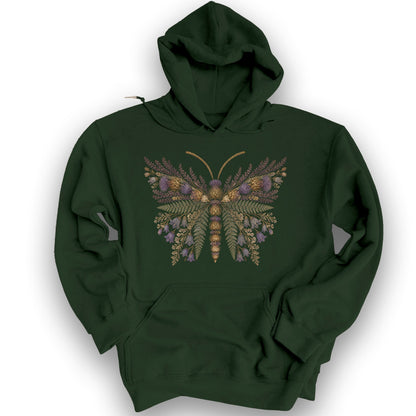 Thistle Butterfly Hoodie - Forest Green